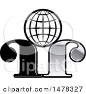 Clipart Of A Letter J And Globe Design Royalty Free Vector Illustration by Lal Perera