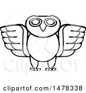 Clipart Of A Black And White Owl Royalty Free Vector Illustration by Lal Perera