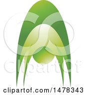 Green Abstract Person Exercising