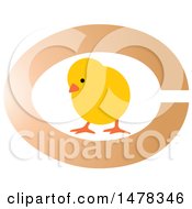 Poster, Art Print Of Yellow Chick With An Egg Design