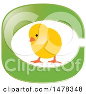 Poster, Art Print Of Yellow Chick In The Letter C