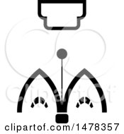 Clipart Of A Black And White Abstract Pen Nib Design Royalty Free Vector Illustration by Lal Perera