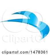 Clipart Of A Blue Swoosh Design Royalty Free Vector Illustration