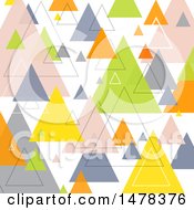 Poster, Art Print Of Geometric Retro Pyramid Or Triangle Background