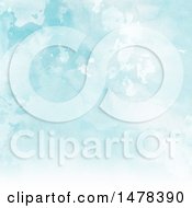 Clipart Of A Blue Watercolor Texture Background Royalty Free Vector Illustration