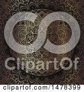 Poster, Art Print Of Golden Mandala Design On Black