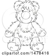 Poster, Art Print Of Black And White Hairy Teddy Bear