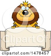 Chubby Lion Knight Over A Banner