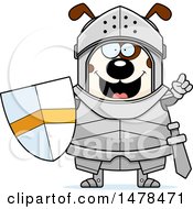 Poster, Art Print Of Chubby Dog Knight With An Idea