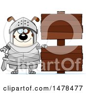 Poster, Art Print Of Chubby Dog Knight By Wood Signs