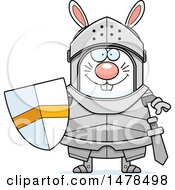 Clipart Of A Chubby Rabbit Knight Royalty Free Vector Illustration