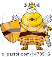 Poster, Art Print Of Chubby Queen Bee In Armor