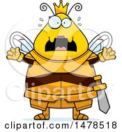 Poster, Art Print Of Chubby Scared Queen Bee In Armor