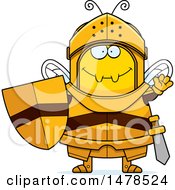 Chubby Bee Knight Waving