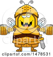 Poster, Art Print Of Chubby Bee Knight Holding Beers