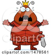 Poster, Art Print Of Chubby Scared Queen Ant In Armor