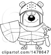 Chubby Lineart Bear Knight