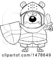 Poster, Art Print Of Chubby Lineart Mad Bear Knight