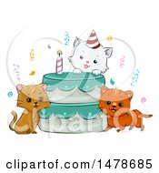 Poster, Art Print Of Birthday Cake With Cats