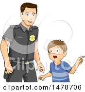 Poster, Art Print Of Boy Telling A Police Officer About A Problem