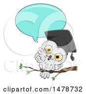 Poster, Art Print Of Cute Professor Owl Talking