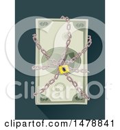 Poster, Art Print Of Locked Chain Around Cash Money