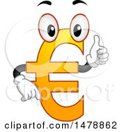 Poster, Art Print Of Yellow Euro Currency Symbol Giving A Thumb Up