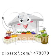 Poster, Art Print Of Farmers Market Mascot With Produce