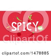 Poster, Art Print Of Spicy Foods And Text On Red