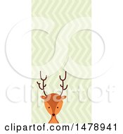Poster, Art Print Of Deer Head Over A Zig Zag Pattern