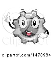 Clipart Of A Gear Cog Wheel Mascot Giving A Thumb Up Royalty Free Vector Illustration