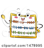 Clipart Of A Presenting Abacus Mascot Royalty Free Vector Illustration