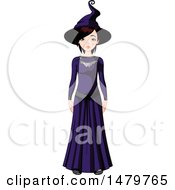Poster, Art Print Of Teen Girl In A Halloween Witch Costume