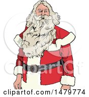 Poster, Art Print Of Christmas Santa Claus With A Long Beard