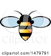 Clipart Of A Bee With Gradient Stripes Royalty Free Vector Illustration