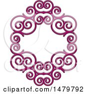 Clipart Of A Spiral Frame Design Element Royalty Free Vector Illustration