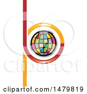 Poster, Art Print Of Colorful Globe In Abstract Letters B And P Design