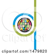 Poster, Art Print Of Colorful Globe In Abstract Letters D And Q Design