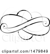 Clipart Of A Vintage Calligraphic Design Element Royalty Free Vector Illustration by Frisko