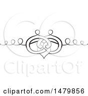 Clipart Of A Vintage Calligraphic Wedding Band Design Element Royalty Free Vector Illustration by Frisko