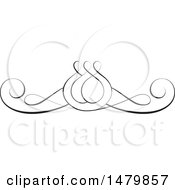 Clipart Of A Vintage Calligraphic Design Element Royalty Free Vector Illustration by Frisko