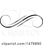 Clipart Of A Vintage Calligraphic Design Element Royalty Free Vector Illustration