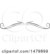 Clipart Of A Vintage Calligraphic Open Book Design Element Royalty Free Vector Illustration