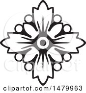 Clipart of a Vintage Floral Design Element - Royalty Free Vector Illustration by Frisko #COLLC1479963-0114