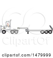 Poster, Art Print Of Trucker Backing Up A Tracter To A Low Boy Trailer