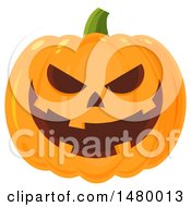 Poster, Art Print Of Grinning Evil Halloween Jackolantern Pumpkin
