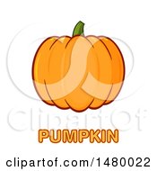 Clipart Of A Plump Pumpkin Over Text Royalty Free Vector Illustration