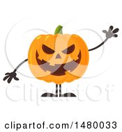 Poster, Art Print Of Waving Evil Halloween Jackolantern Pumpkin