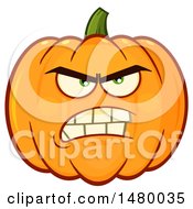 Poster, Art Print Of Mad Pumpkin Character Mascot
