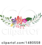 Poster, Art Print Of Floral Bouquet Border Design Element